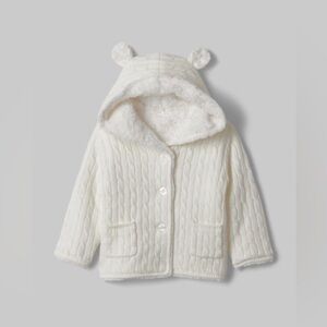 GAP Bear Ear Hoodie Fat Face Baby Girls Hooded Cardigan size 12-18M